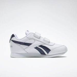 Adidasy Dziecięce Reebok Royal Classic Jogger 2.0 Białe/Granatowe/Srebrne Metal PL 39OJGMK